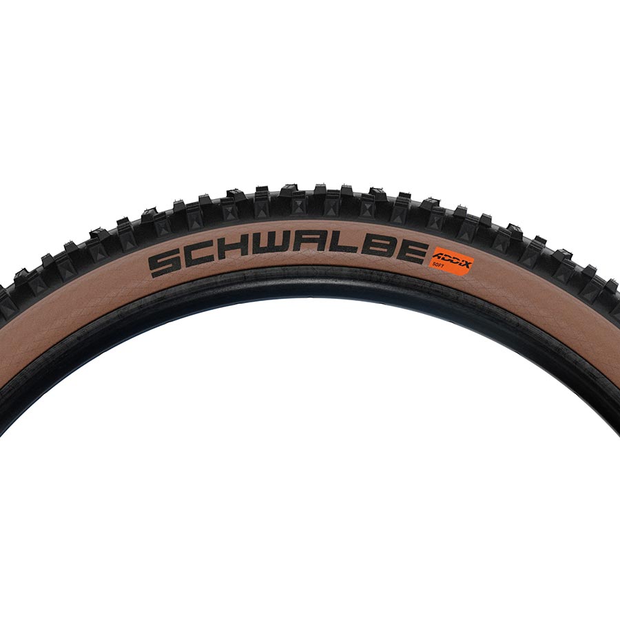 Schwalbe Hans Dampf Addix Mountain Tire 29"x2.35 Folding Tubeless Ready Addix Soft Super Trail 67TPI Tanwall