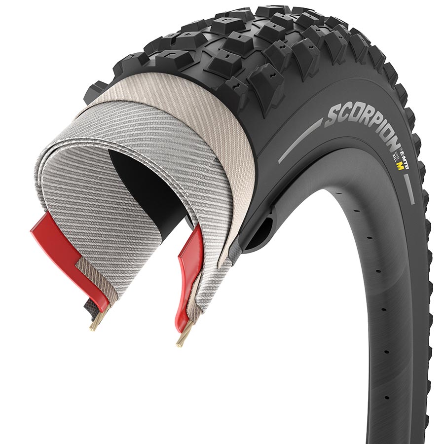 Pirelli Scorpion E-MTB M Mountain Tire 29x2.60 Folding Tubeless Ready SmartGRIP Gravity Hyperwall 60TPI Black