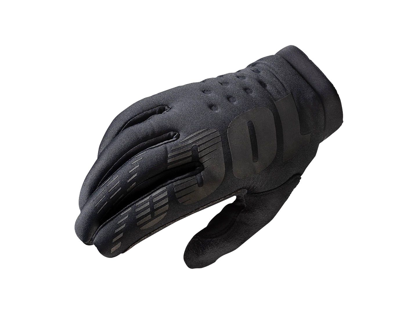 100% Brisker Gloves - Black Full Finger Men's X-Large