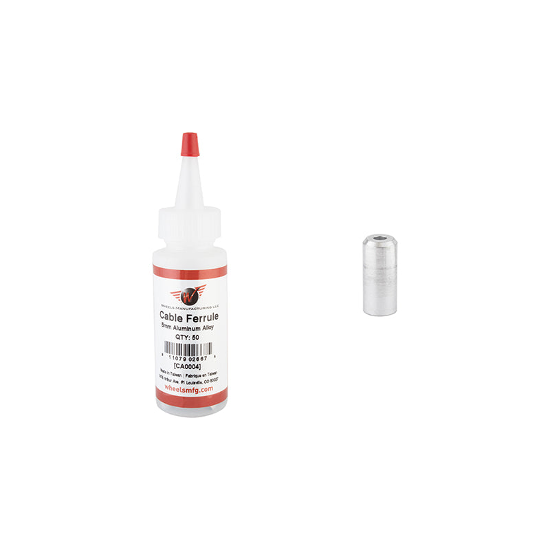 Wheels Manufacturing Cable Housing Ferrule - Alloy 5mm Bottle of 50