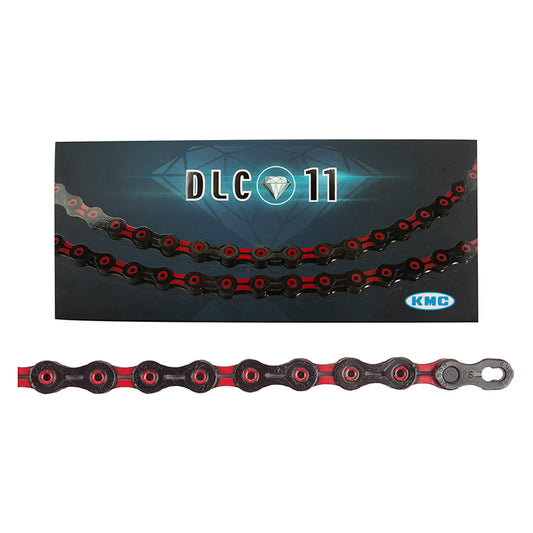 KMC DLC 11 Chain - 11-Speed 118 Links Black/Red