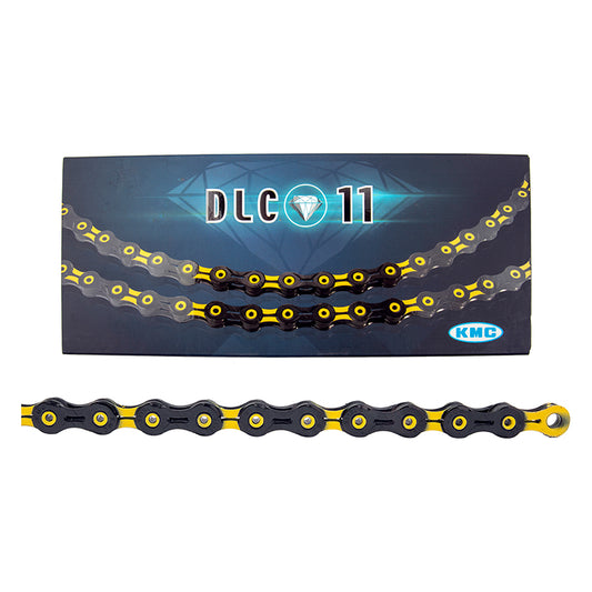 KMC DLC 11 Chain - 11-Speed 118 Links Black/Yellow