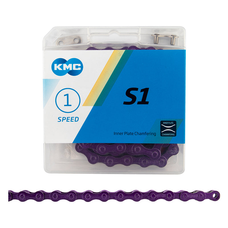 KMC S1 Chain - Single Speed 1/2" x 1/8" 112 Links Purple