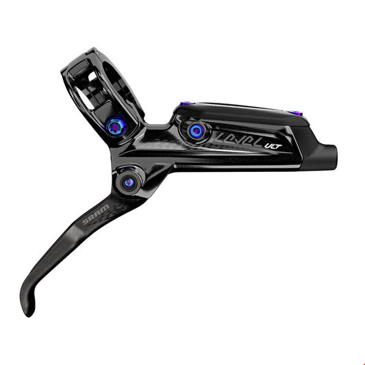 SRAM Level Ultimate Disc Brake Lever - Rear Hydraulic Post Mount BLK Rainbow Hardware B1