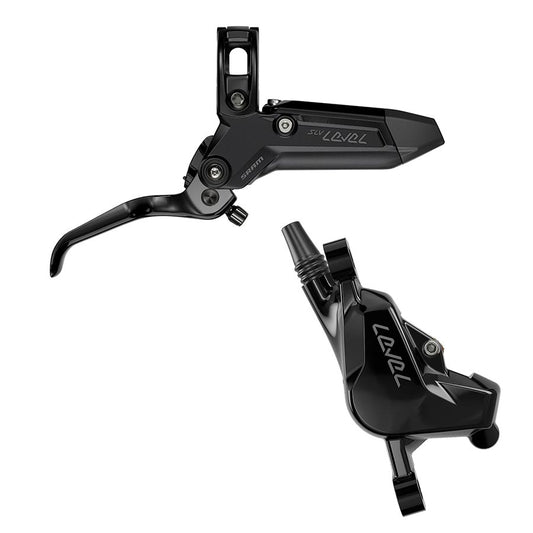 SRAM Level Silver Stealth Disc Brake Lever - Front Post Mount 2-Piston Aluminum Lever SS Hardware BLK C1