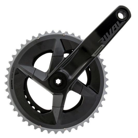 SRAM Rival AXS Crankset - 165mm 12-Speed 46/33t 107 BCD DUB Spindle Interface BLK D1