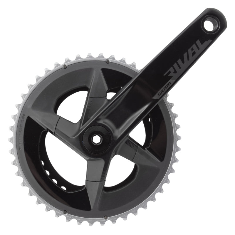 SRAM Rival D1 2x Crankset Speed: 12 Spindle: 28.99mm BCD: 107 46/33 DUB 172.5mm Black Road Disc