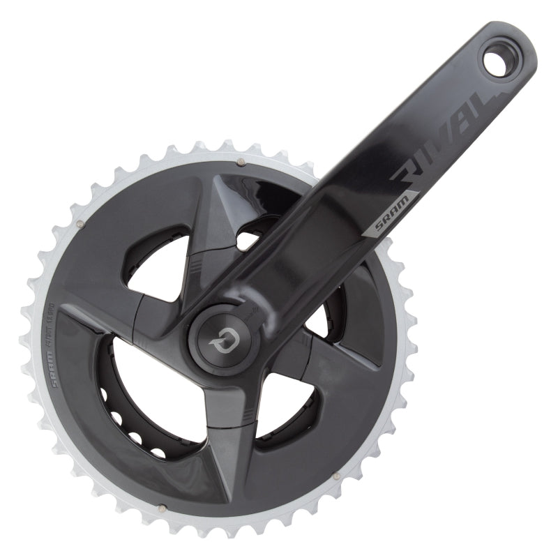 SRAM Rival D1 Quarq Wide 2x Power Meter Crankset Speed: 12 Spindle: 28.99mm BCD: 94mm 43/30 DUB 170mm Black Road Disc