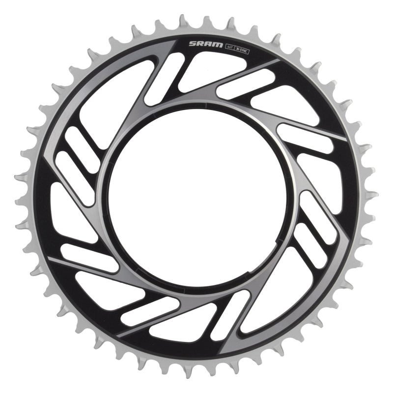 SRAM RED XPLR X-Sync Thread Mount Chainring - 46t 12/13-Speed Thread Mount For RED XPLR AXS PM Spider 6.5mm Offset BLK/Silver E1