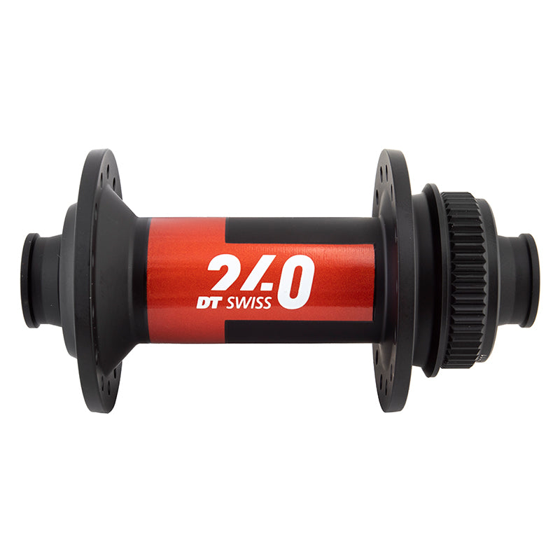 DT Swiss 240 Front Hub - 12 x 100mm Center-Lock Black/Red 28H
