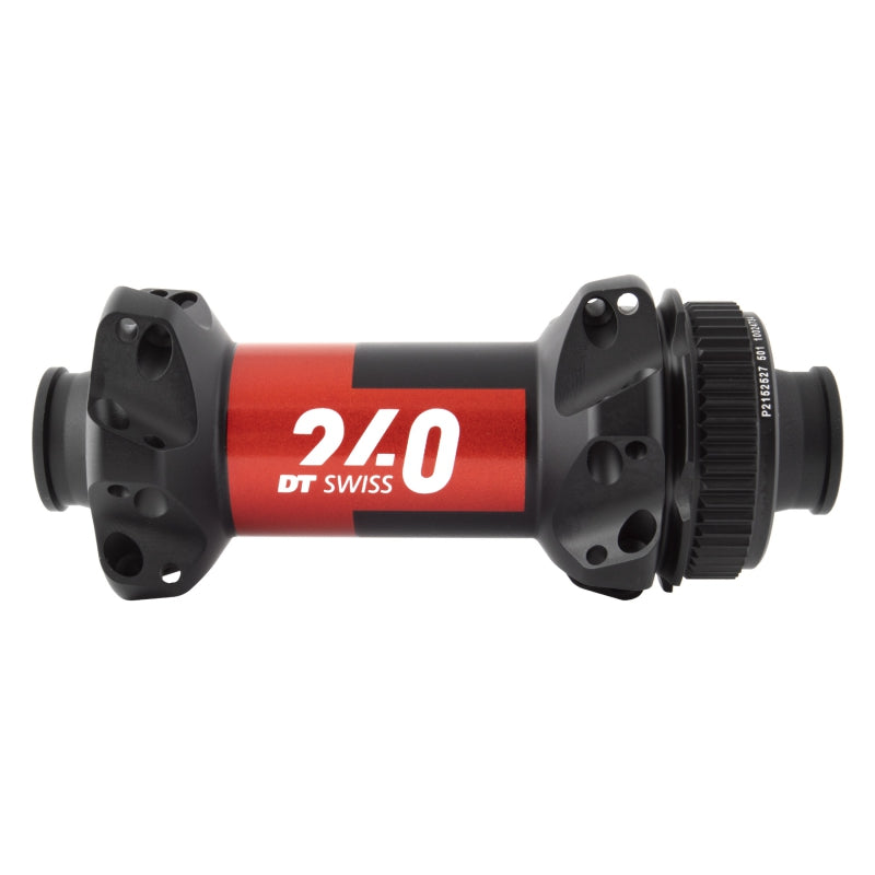 DT Swiss 240 Front Hub - 12 x 100mm Center-Lock Black/Red 24H