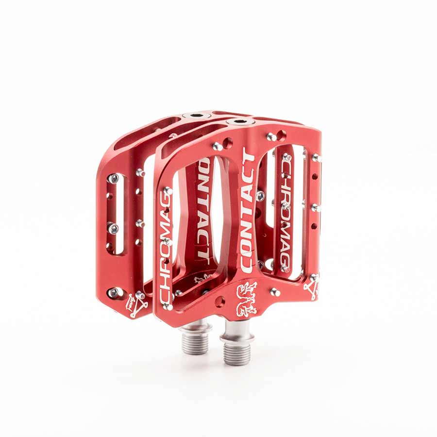 Chromag Contact Platform pedals Bushing and sealed bearings Aluminium body Red
