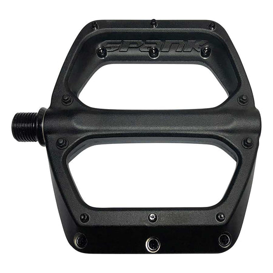 Spank SPOON DC Platform Pedals Body: Aluminum Spindle: Cr-Mo 9/16'' Black Pair