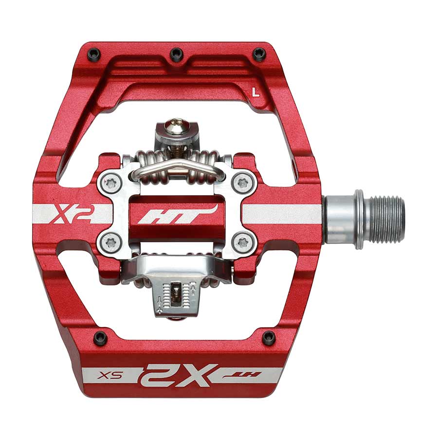 HT Components X2-SX BMX-SX Pedals Body: Aluminum Spindle: Cr-Mo 9/16'' Red Pair