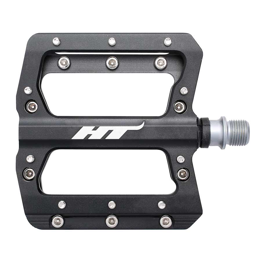 HT Components AN14A Nano Platform Pedals Body: Aluminum Spindle: Cr-Mo 9/16'' Black Pair