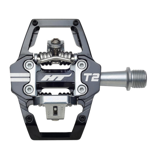 HT Components T2 Pedals - Dual Sided Clipless Platform Aluminum 9/16