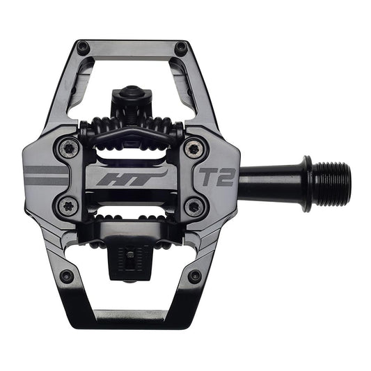 HT Components T2 Pedals - Dual Sided Clipless Platform Aluminum 9/16
