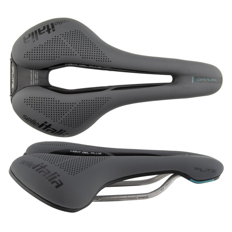 Selle Italia Flite Boost Gravel Ti 316 Superflow L Saddle 250 x 145mm Unisex 232g Black/Grey