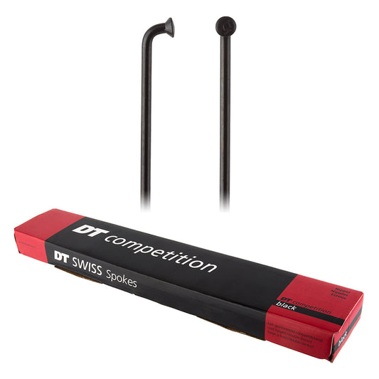 DT Swiss Competition Spoke: 2.0/1.8/2.0mm 297mm J-bend Black Box of 100