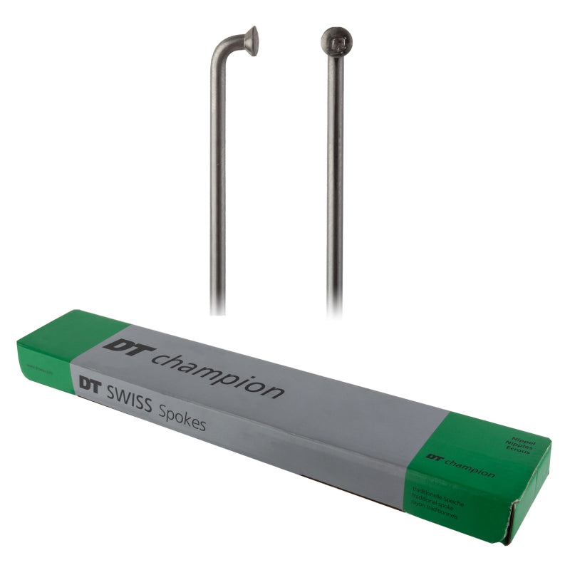 DT Swiss Champion Spoke: 2.0mm 306mm J-bend Silver Box of 100