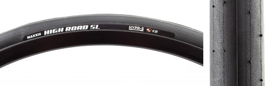 Maxxis High Road SL Tire - 700 x 23 Clincher Folding Black HYPR-S K2