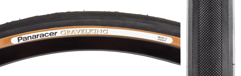 Panaracer GravelKing Slick Tire - 700 x 43 Tubeless Folding Black/Brown