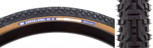 Panaracer GravelKing X1 Plus Tire - 700 x 45 Tubeless Folding Black/Brown