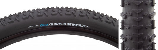 Schwalbe G-One RX Tire - 700 x 50 Tubeless Folding BLK Evolution Line Pro Addix Race
