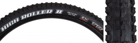 Maxxis High Roller II Mountain Tire 26''x2.30 Folding Tubeless Ready Dual EXO 60TPI Black