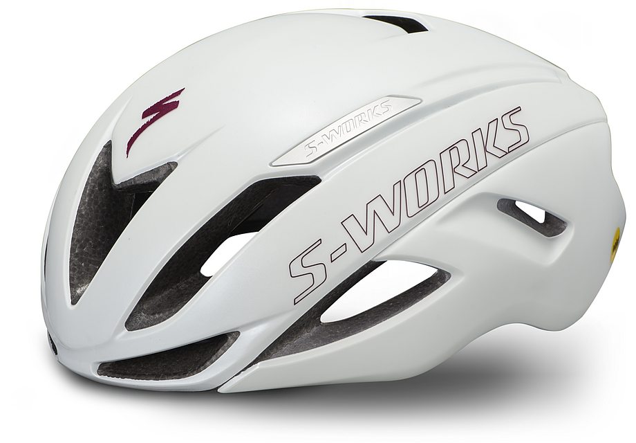 Specialized S-Works Evade Ii Angi Mips Matte/Gloss Metallic White/Maroon M