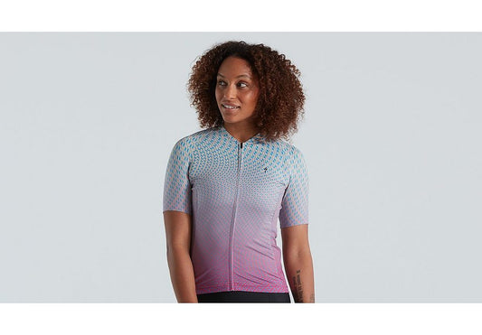 Specialized Sl Bicycledelics Jersey Ss Wmn Ice Papaya/Pro Blue S