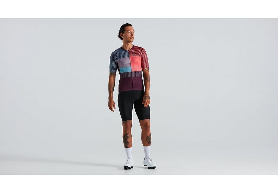 Specialized sl+ logo stripe jersey ss men vivid coral l