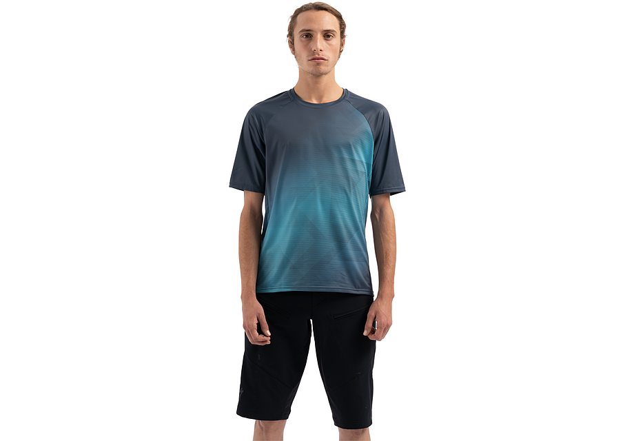 Specialized Enduro Air Jersey Ss Men Cast Blue / Aqua Refraction M