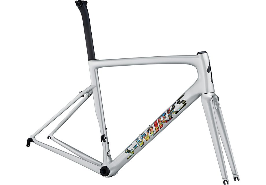 Specialized S-Works Tarmac Men Sl6 Frmset Gloss Light Silver/Explosion/Clean 54