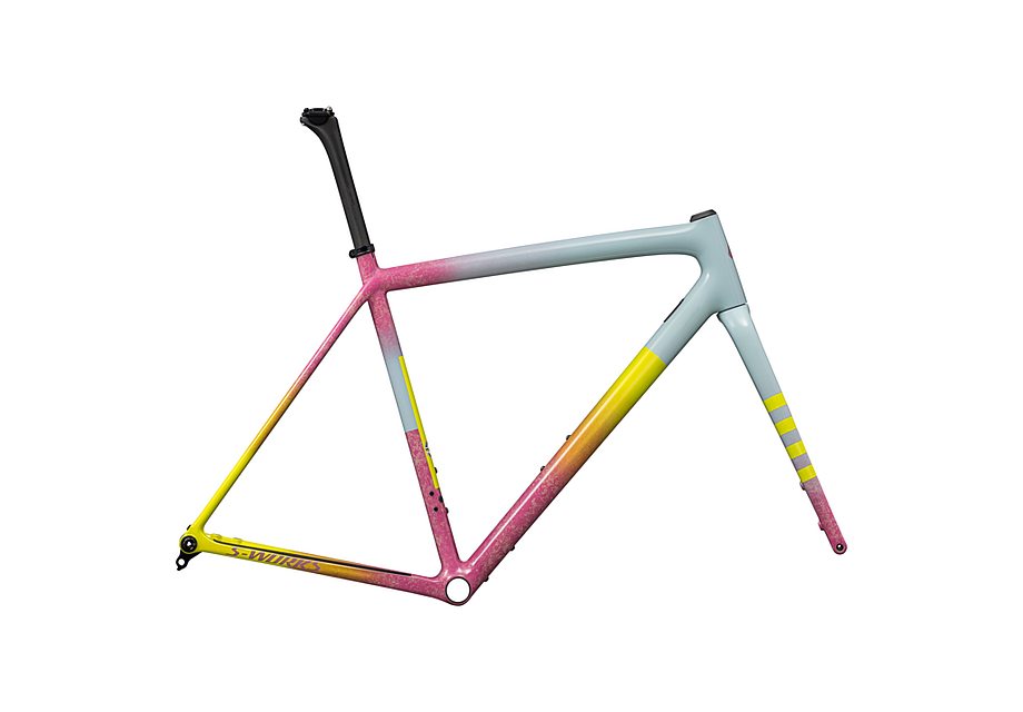 Specialized crux S-Works frmset gloss sea foam/rebel pink dry impasto/ion metallic/cast lilac 56