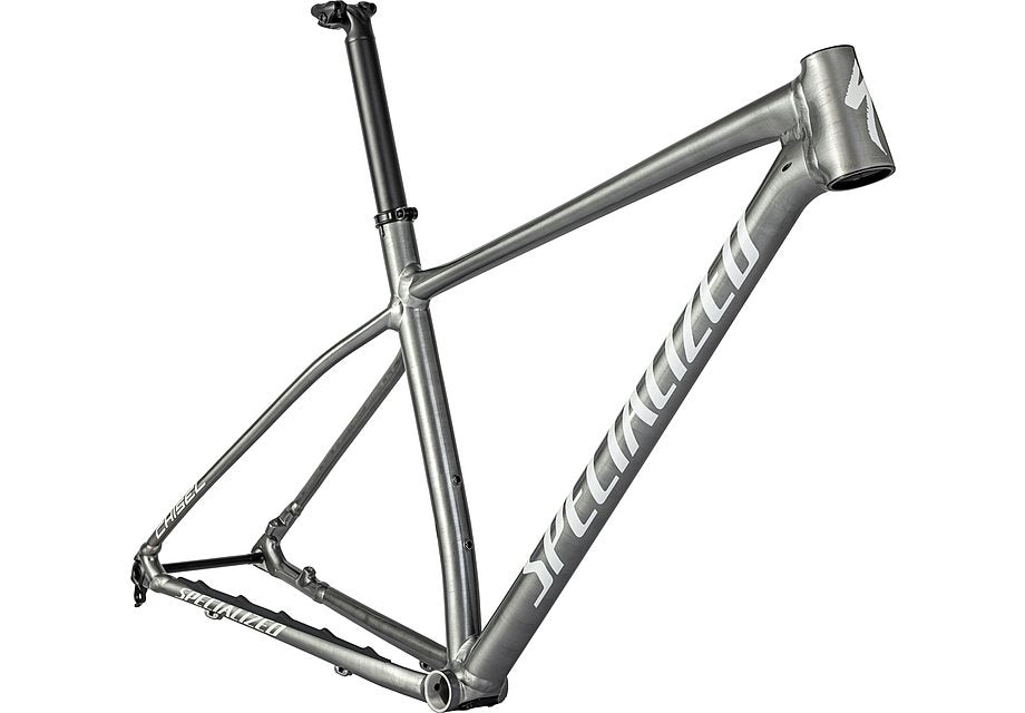 Specialized chisel ht frm frame satin brushed smoke liquid metal / gloss metallic white silver s