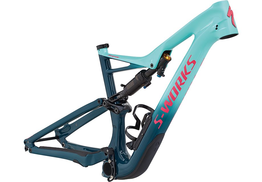 Specialized S-Works Stumpjumper Fsr Carbon 27.5 Frm Heritage Gloss Light Turquoise / Tropical Teal / Acid Pink Clean L