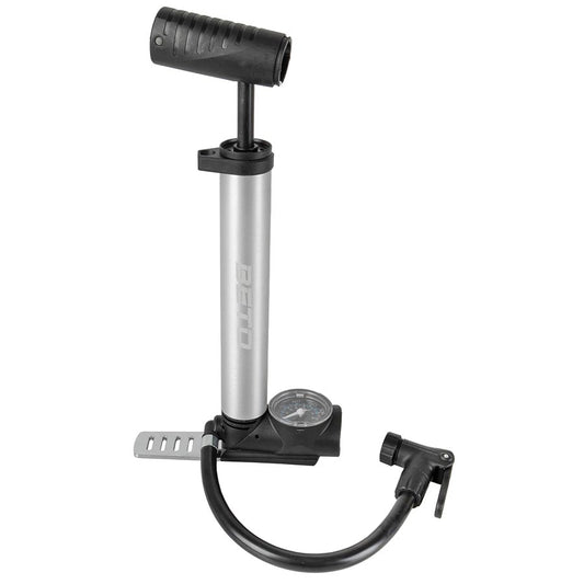 Beto 2 in 1 Mini Pump 125psi Reversible Silver