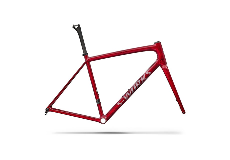 Specialized Aethos S-Works Frmset Sandstone Metallic Base / Red Tint 61