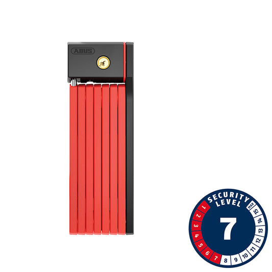 Abus Bordo Big uGrip 5700 Folding Lock Key 100cm 3.3' 5mm Red