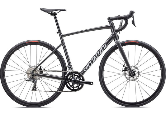 2026 Specialized Allez E5 Bike Gloss Smoke / White / Silver Dust 52