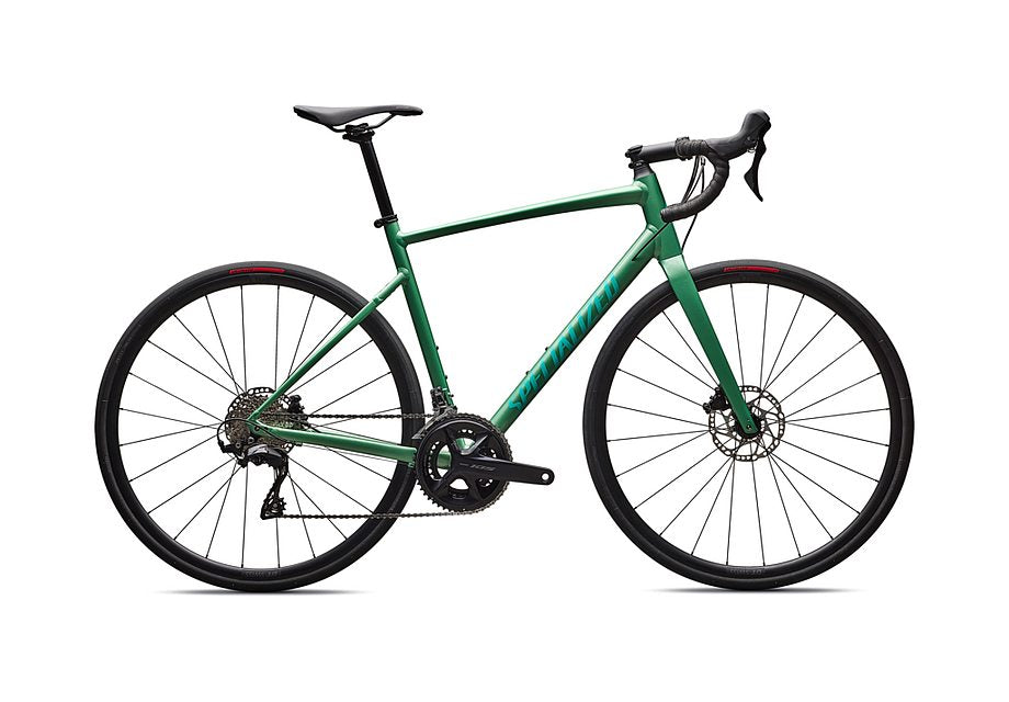 2026 Specialized Allez E5 Comp Bike Oasis Tint Over Silver Dust / Lagoon Blue 54