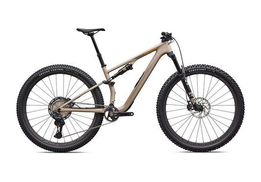 2026 Specialized Epic 8 Expert Evo Di2 Bike Satin Sandstone Metallic / California Sunshine Xl