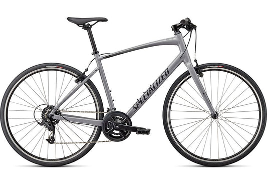2023 Specialized sirrus 1.0 bike gloss cool grey / smoke / satin black reflective xs