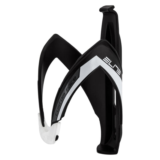 Elite Custom Race Water Bottle Cage - Matte Black/White/Silver