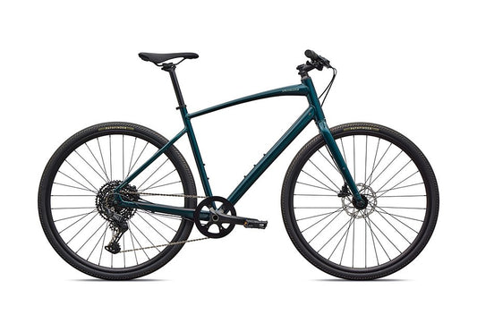 2026 Specialized Sirrus X 3.0 Km Bike Gloss Emerald Metallic / Fjord Metallic Frost Reflective S