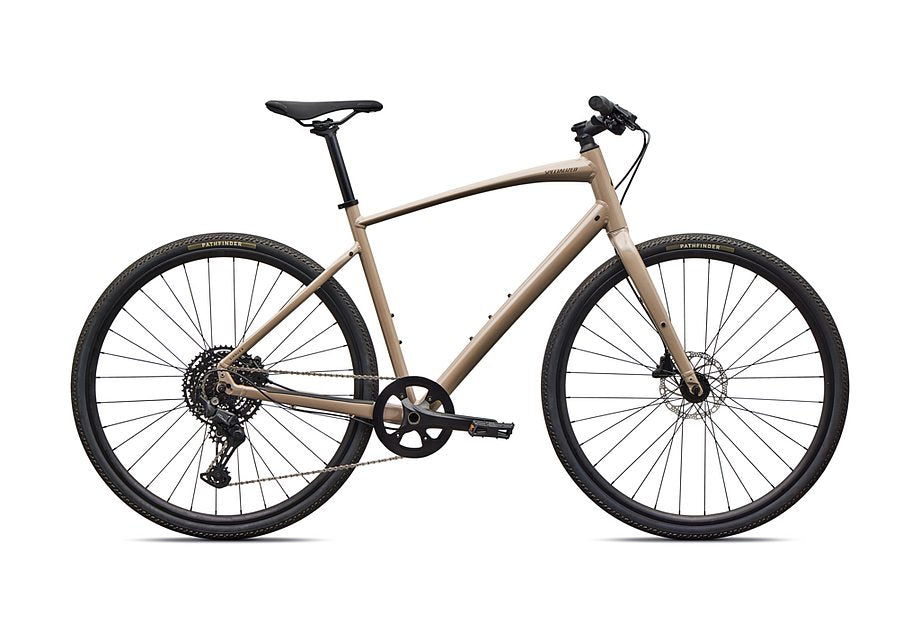 2026 Specialized Sirrus X 3.0 Km Bike Gloss Sandstone Metallic / Burnt Gold Metallic Frost Reflective Xxs