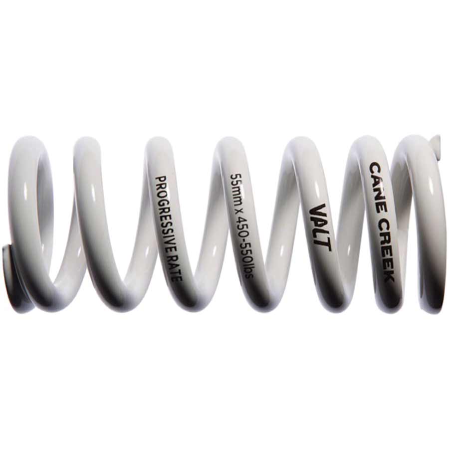 Cane Creek Progressive Rate VALT Lightweight Rear Shock Spring - 65mm x 500-610lbs White