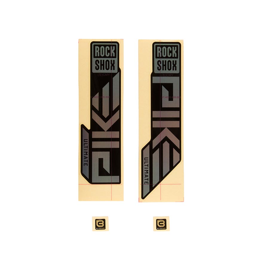 RockShox Fork Decal Kit - Pike Ultimate 27.5"/29" Gloss Rainbow Foil For High Gloss BLK 2023+