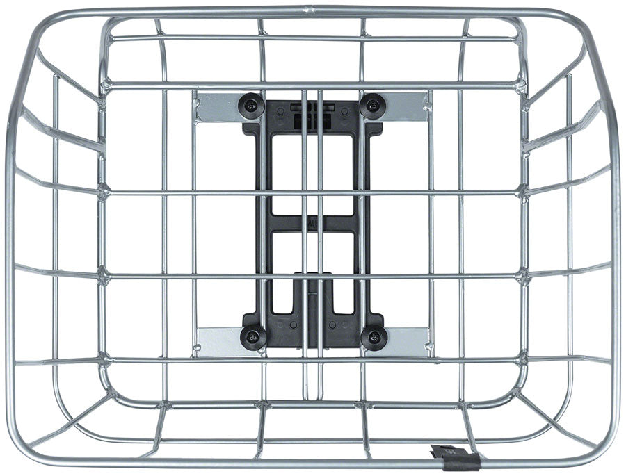 Basil Portland Rear Basket - MIK Mount Aluminum Silver